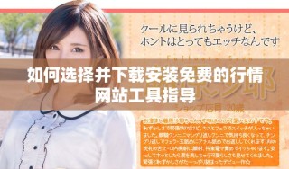 如何选择并下载安装免费的行情网站工具指导