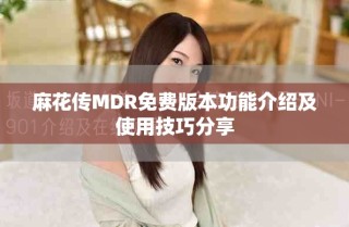 麻花传MDR免费版本功能介绍及使用技巧分享