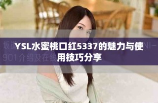 YSL水蜜桃口红5337的魅力与使用技巧分享