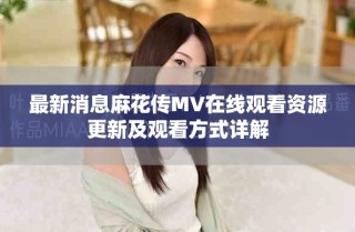 最新消息麻花传MV在线观看资源更新及观看方式详解