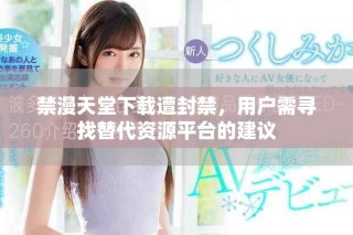 禁漫天堂下载遭封禁，用户需寻找替代资源平台的建议