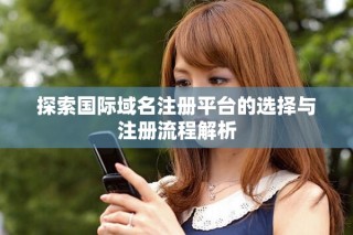 探索国际域名注册平台的选择与注册流程解析