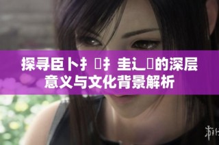 探寻臣卜扌喿扌圭辶畐的深层意义与文化背景解析