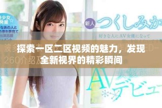 探索一区二区视频的魅力，发现全新视界的精彩瞬间