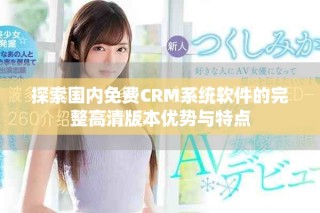 探索国内免费CRM系统软件的完整高清版本优势与特点