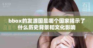 bbox的发源国是哪个国家揭示了什么历史背景和文化影响