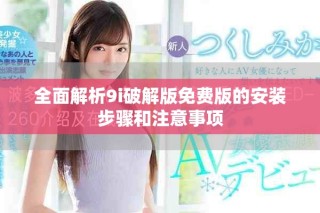 全面解析9i破解版免费版的安装步骤和注意事项