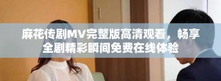 麻花传剧MV完整版高清观看，畅享全剧精彩瞬间免费在线体验