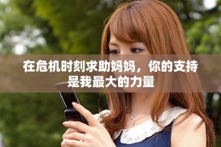 在危机时刻求助妈妈，你的支持是我最大的力量