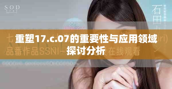 重塑17.c.07的重要性与应用领域探讨分析