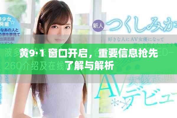 黄9·1 窗口开启，重要信息抢先了解与解析