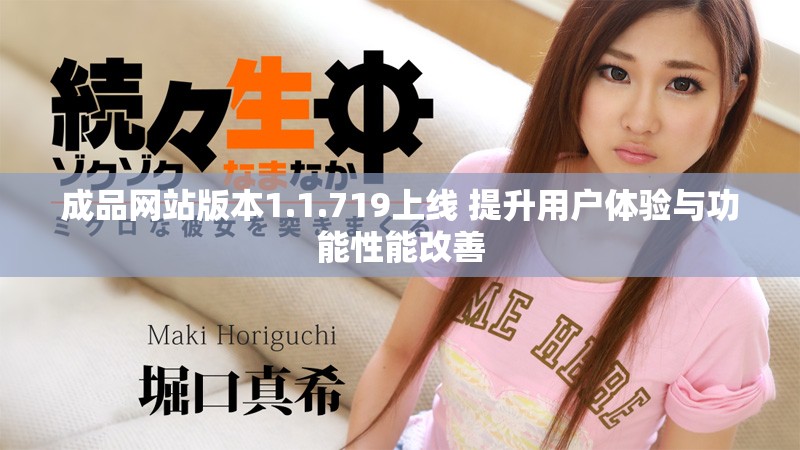 成品网站版本1.1.719上线 提升用户体验与功能性能改善