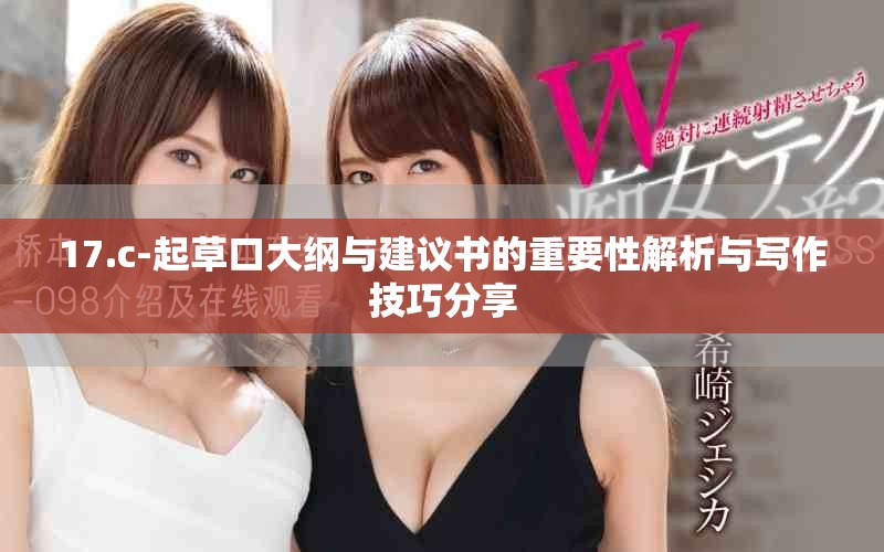 17.c-起草口大纲与建议书的重要性解析与写作技巧分享