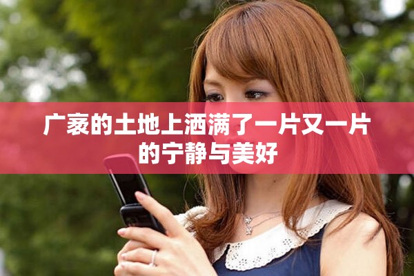 广袤的土地上洒满了一片又一片的宁静与美好