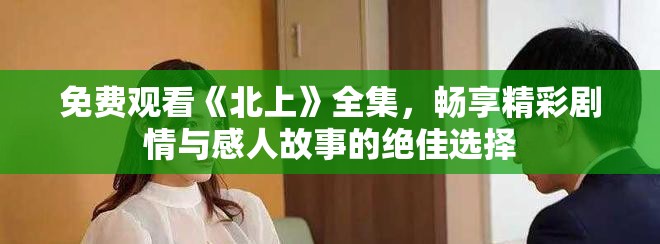免费观看《北上》全集，畅享精彩剧情与感人故事的绝佳选择