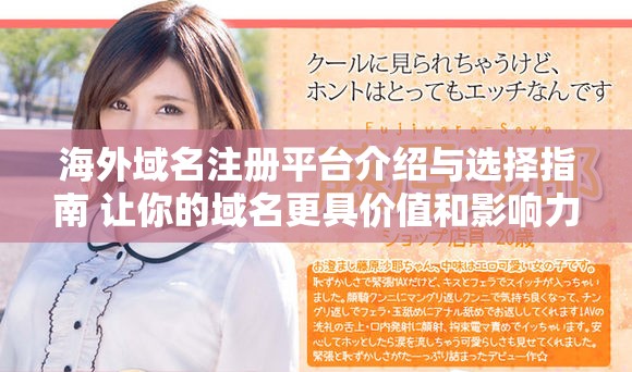 海外域名注册平台介绍与选择指南 让你的域名更具价值和影响力