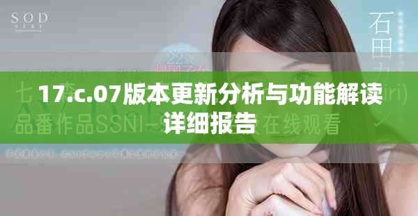 17.c.07版本更新分析与功能解读详细报告