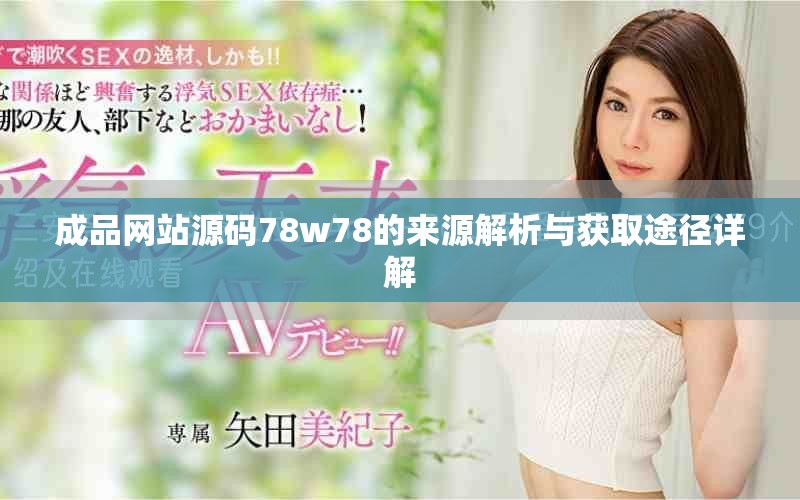 成品网站源码78w78的来源解析与获取途径详解