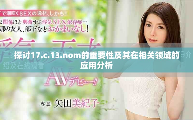 探讨17.c.13.nom的重要性及其在相关领域的应用分析