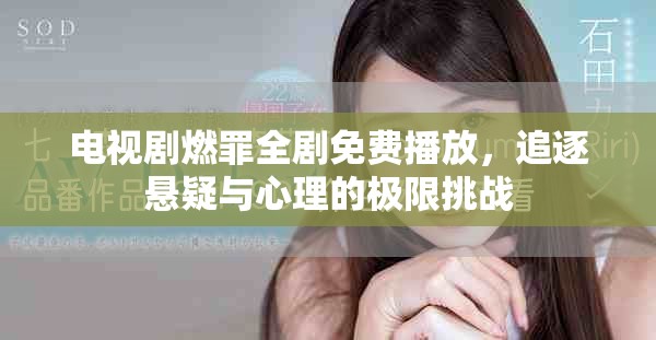 电视剧燃罪全剧免费播放，追逐悬疑与心理的极限挑战