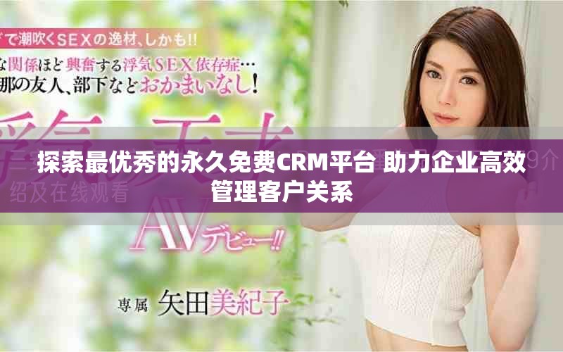 探索最优秀的永久免费CRM平台 助力企业高效管理客户关系