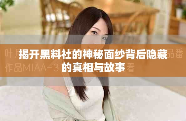 揭开黑料社的神秘面纱背后隐藏的真相与故事