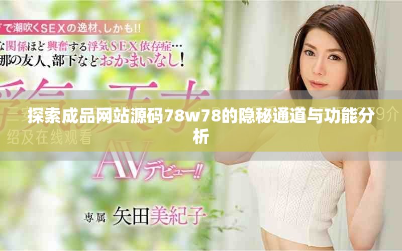 探索成品网站源码78w78的隐秘通道与功能分析