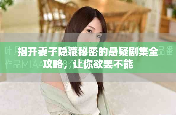 揭开妻子隐藏秘密的悬疑剧集全攻略，让你欲罢不能