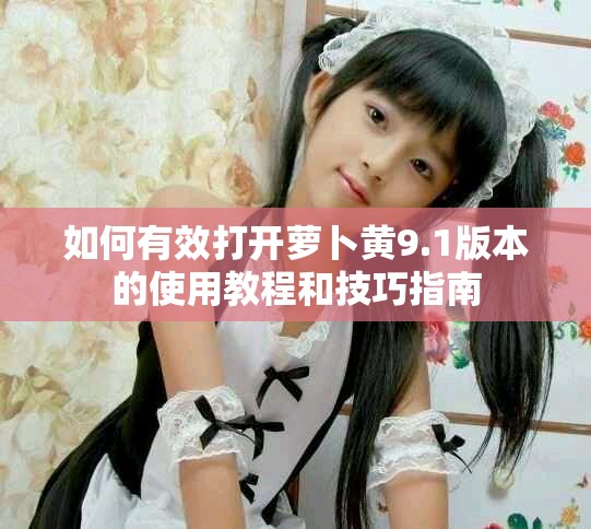 如何有效打开萝卜黄9.1版本的使用教程和技巧指南