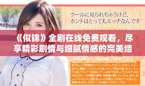 《似锦》全剧在线免费观看，尽享精彩剧情与细腻情感的完美结合